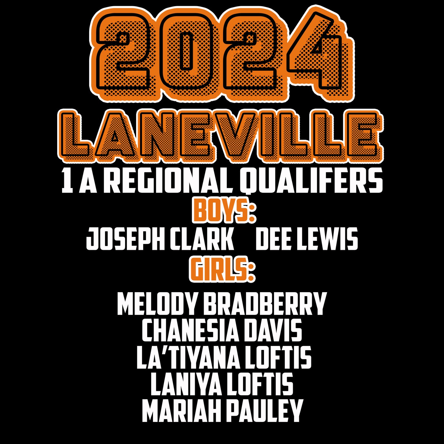 Laneville Regional Track Shirts